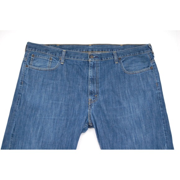 Levis 569 Jeans Mens 42x32 Blue Denim Loose Straight Fit Medium Wash Comfort - Picture 2 of 14